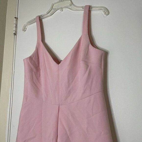 LIKELY pink delancey v neck flare mini dress size US 10 $178 - Picture 4 of 8
